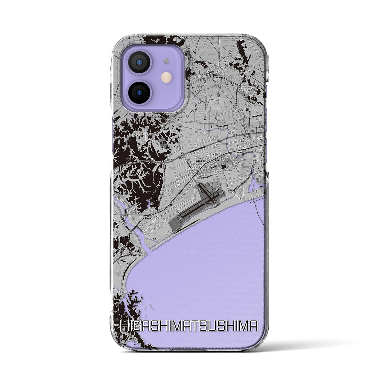 【東松島(宮城県)】地図柄iPhoneケース(クリアタイプ)