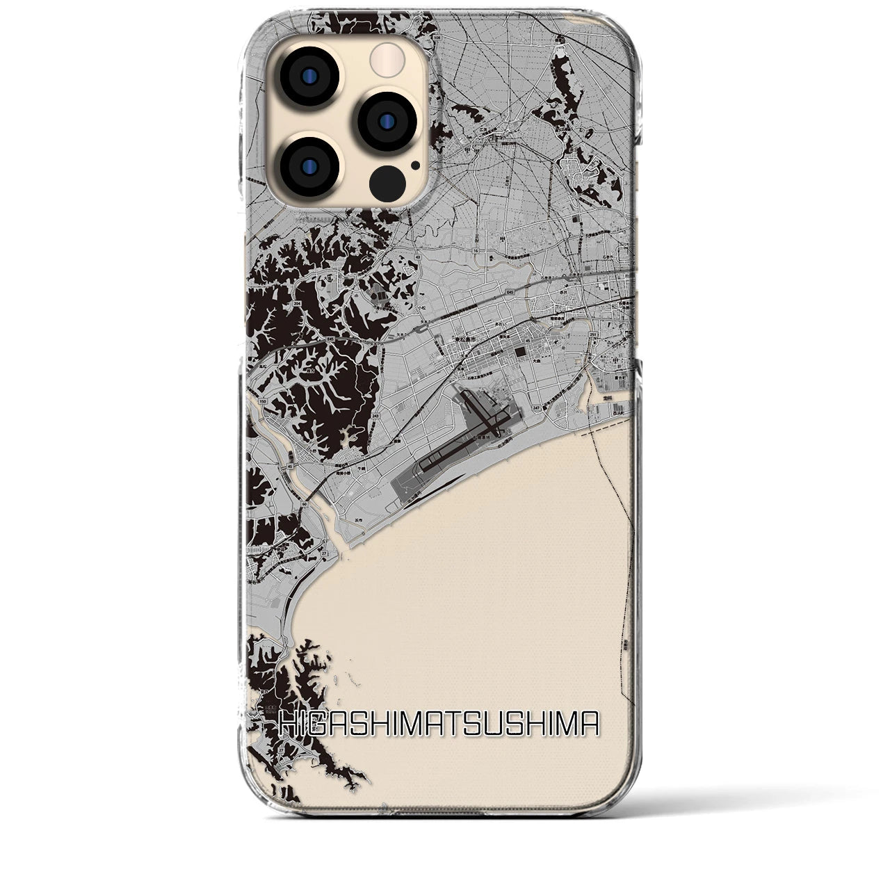 【東松島(宮城県)】地図柄iPhoneケース(クリアタイプ)