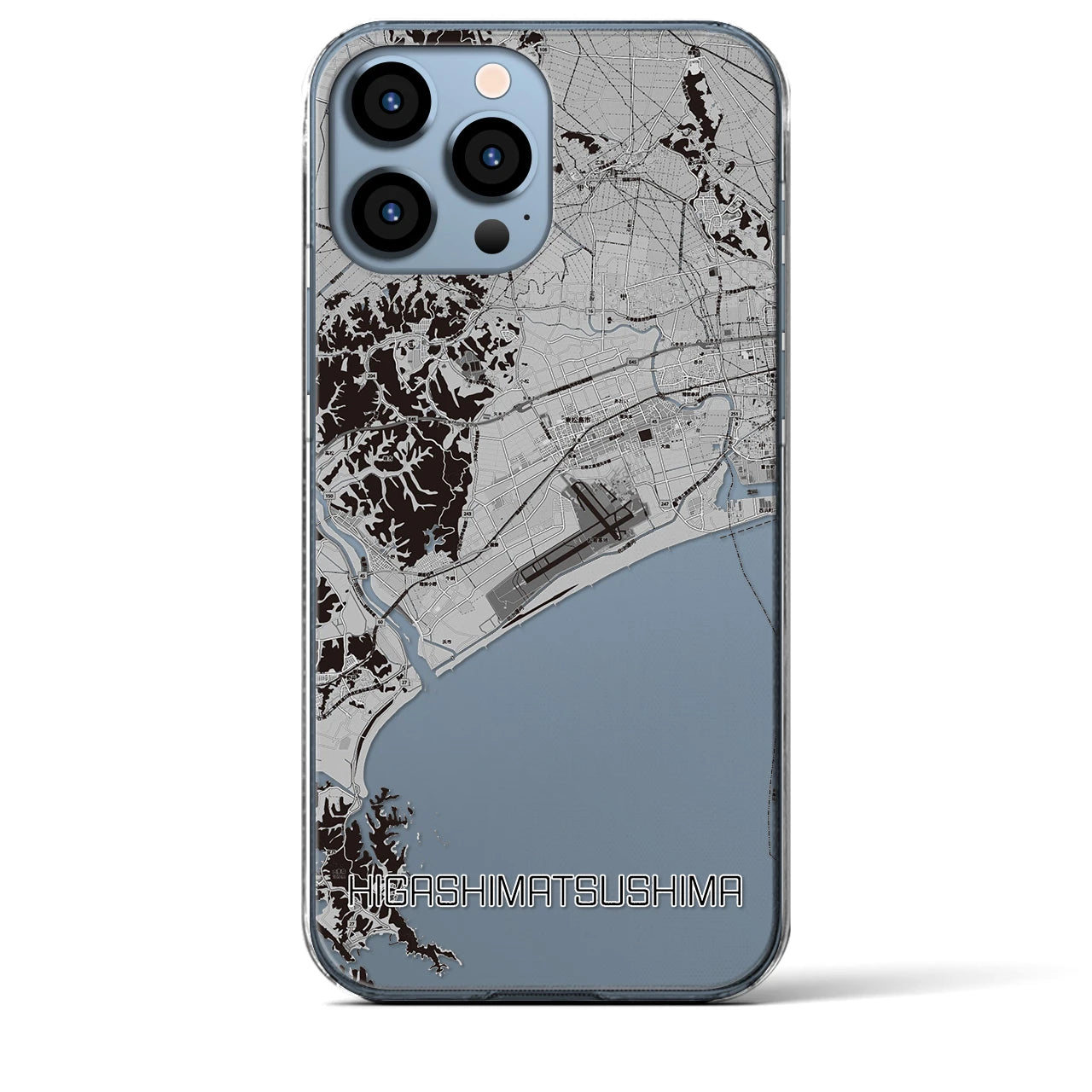 【東松島(宮城県)】地図柄iPhoneケース(クリアタイプ)