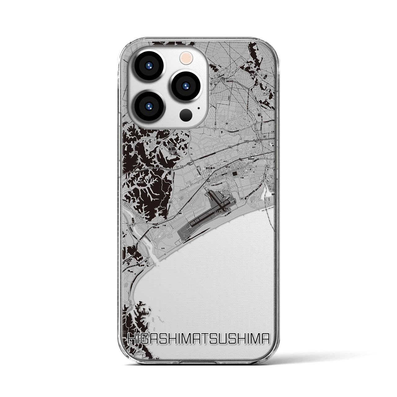 【東松島(宮城県)】地図柄iPhoneケース(クリアタイプ)