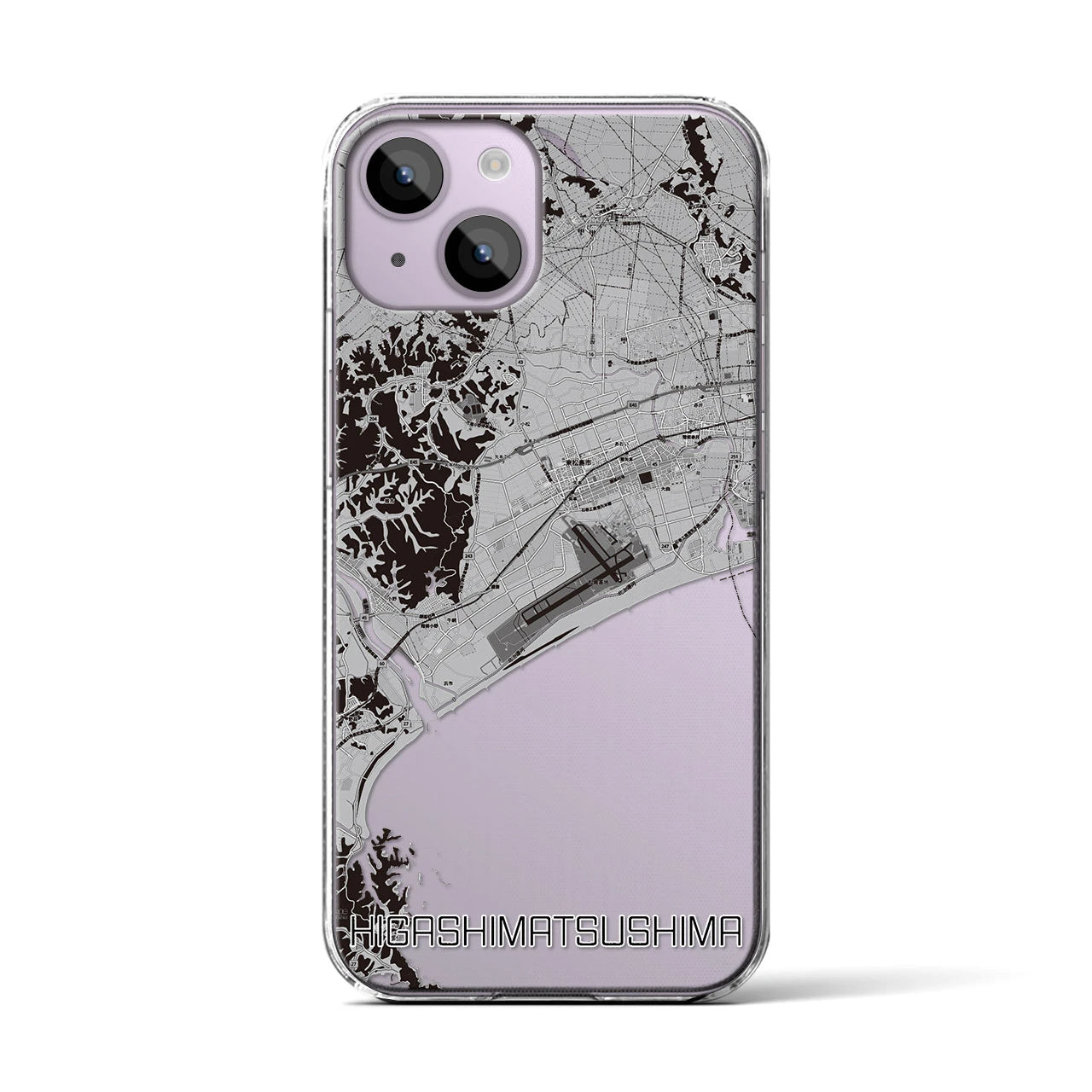 【東松島(宮城県)】地図柄iPhoneケース(クリアタイプ)