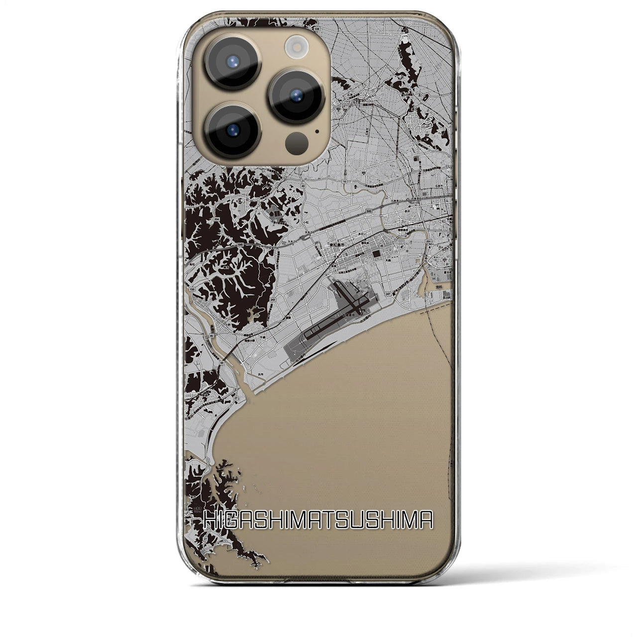 【東松島(宮城県)】地図柄iPhoneケース(クリアタイプ)