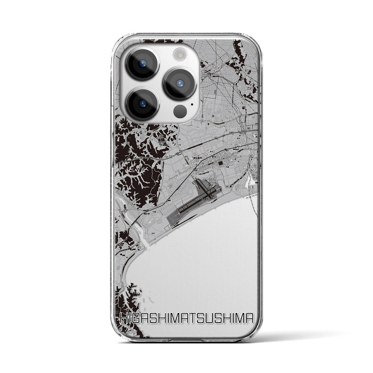 【東松島(宮城県)】地図柄iPhoneケース(クリアタイプ)