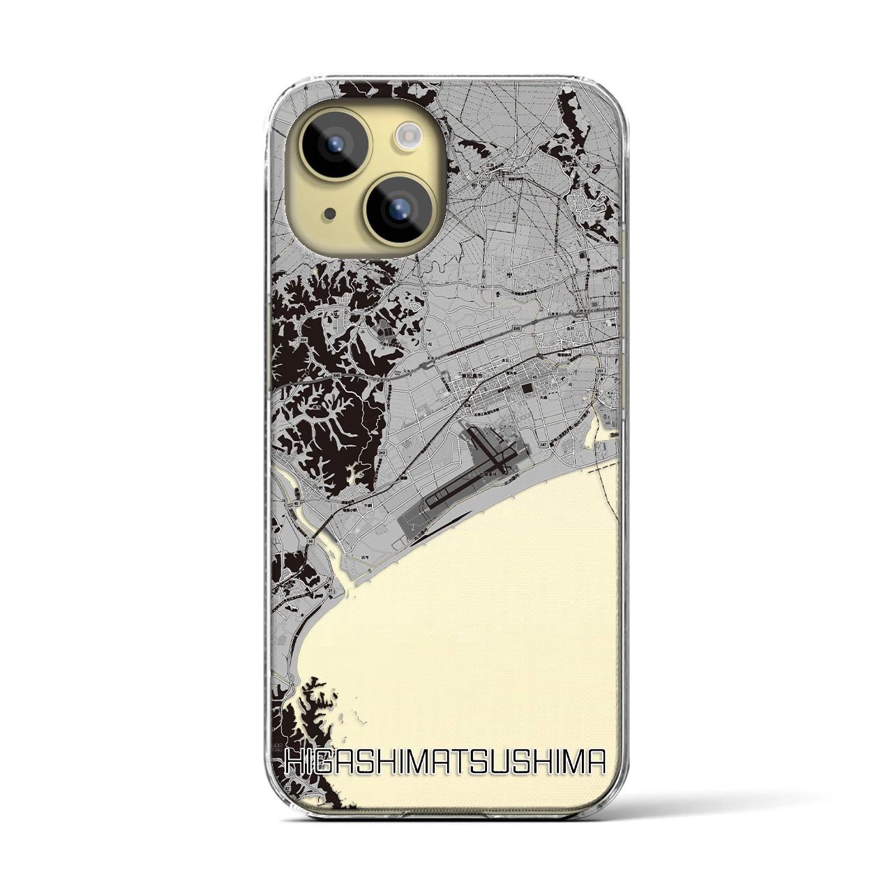 【東松島(宮城県)】地図柄iPhoneケース(クリアタイプ)