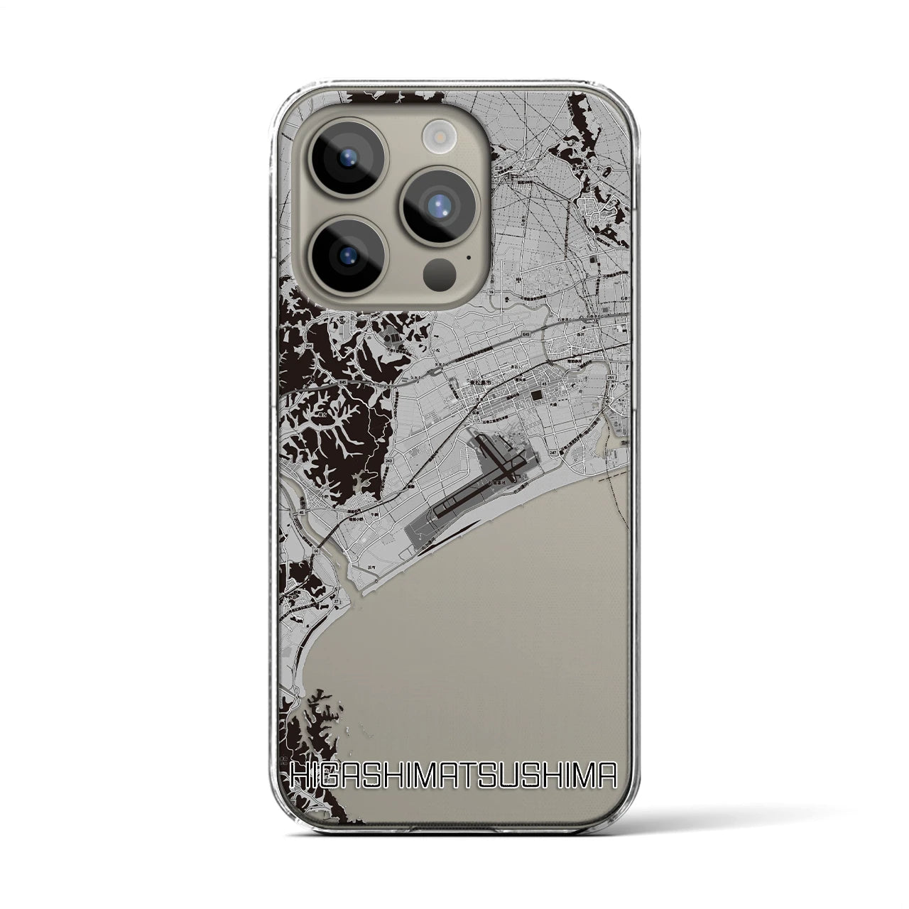 【東松島(宮城県)】地図柄iPhoneケース(クリアタイプ)