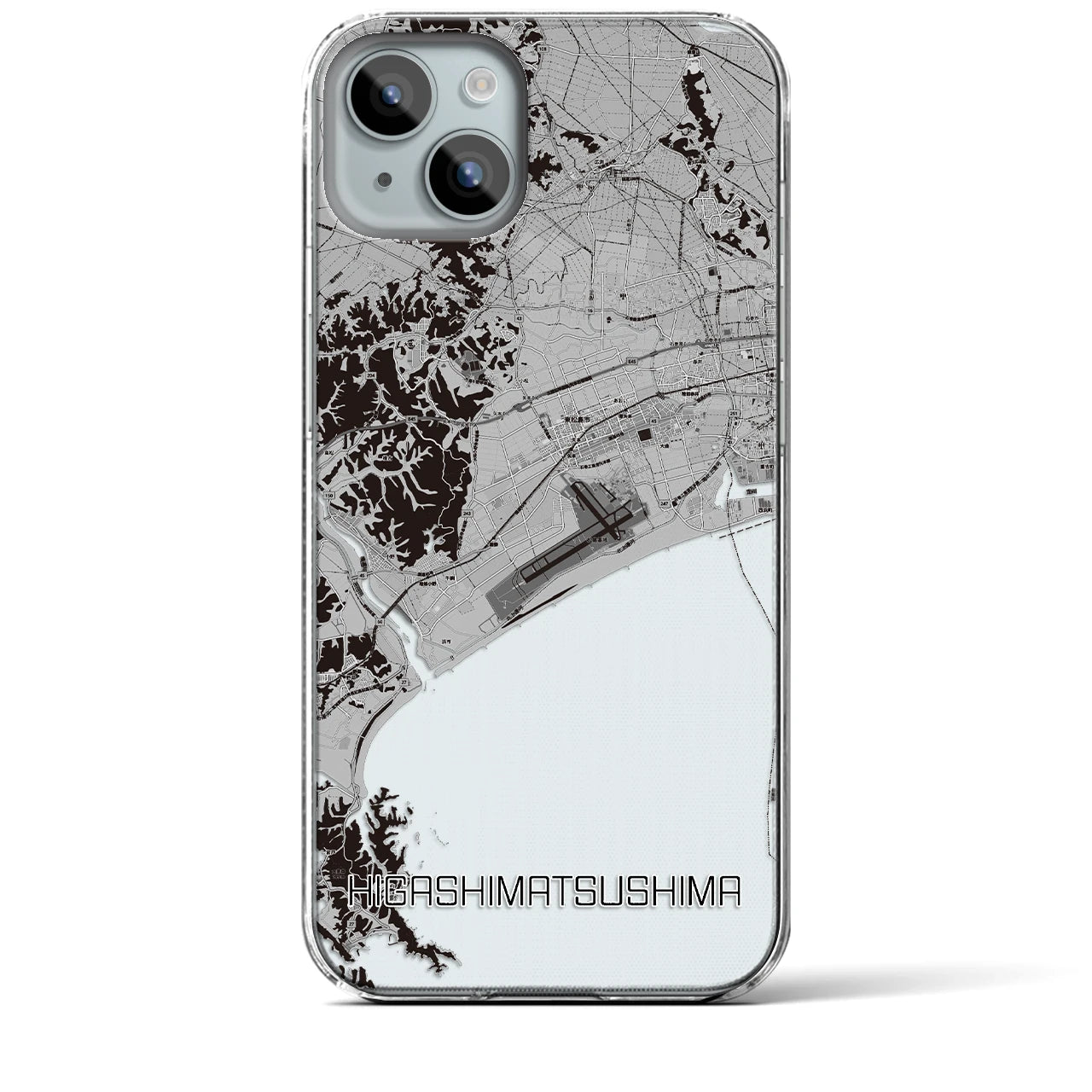 【東松島(宮城県)】地図柄iPhoneケース(クリアタイプ)