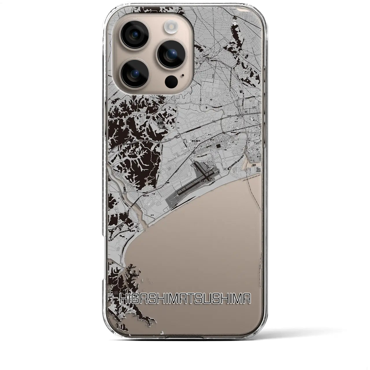 【東松島(宮城県)】地図柄iPhoneケース(クリアタイプ)