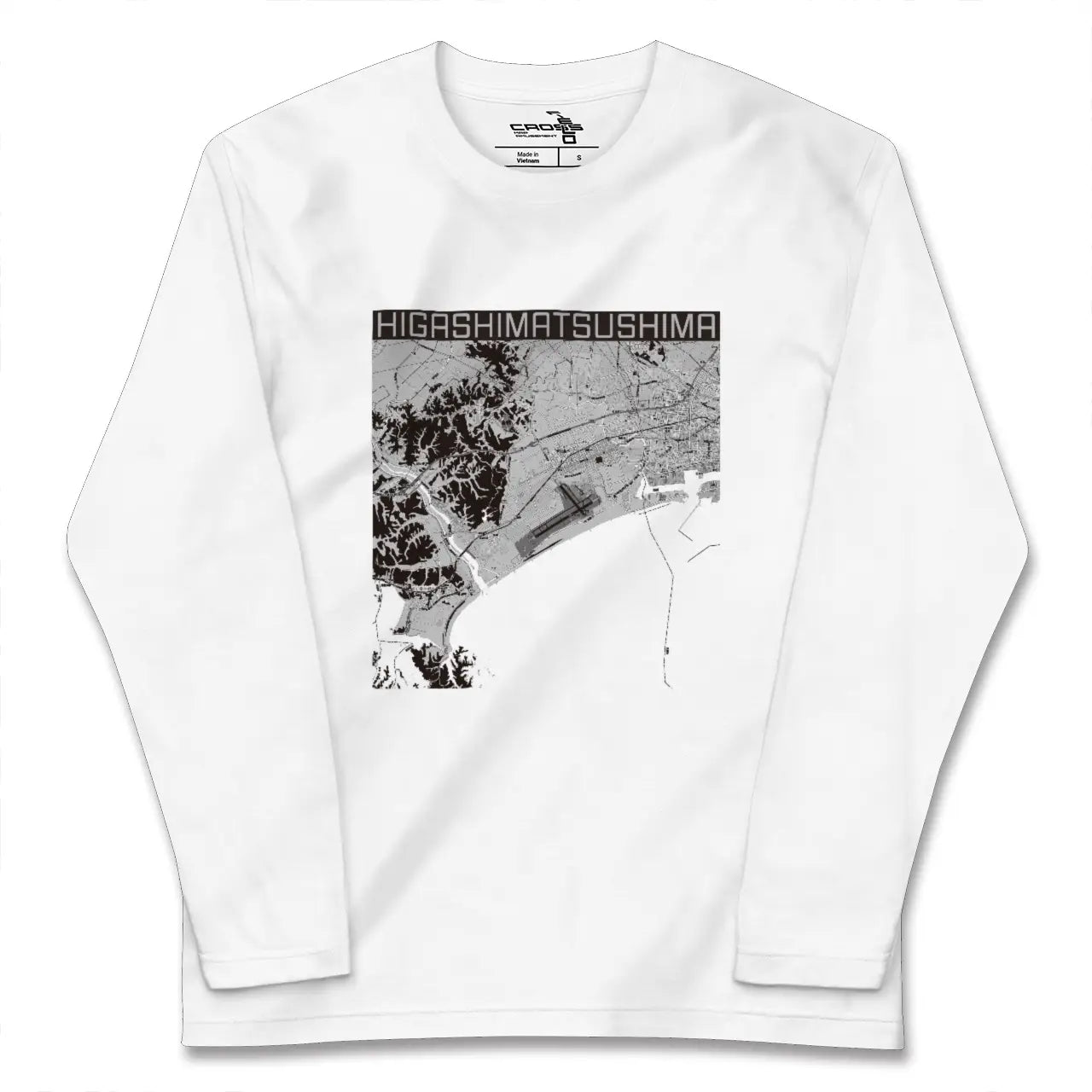 【東松島(宮城県)】地図柄ロングスリーブTシャツ