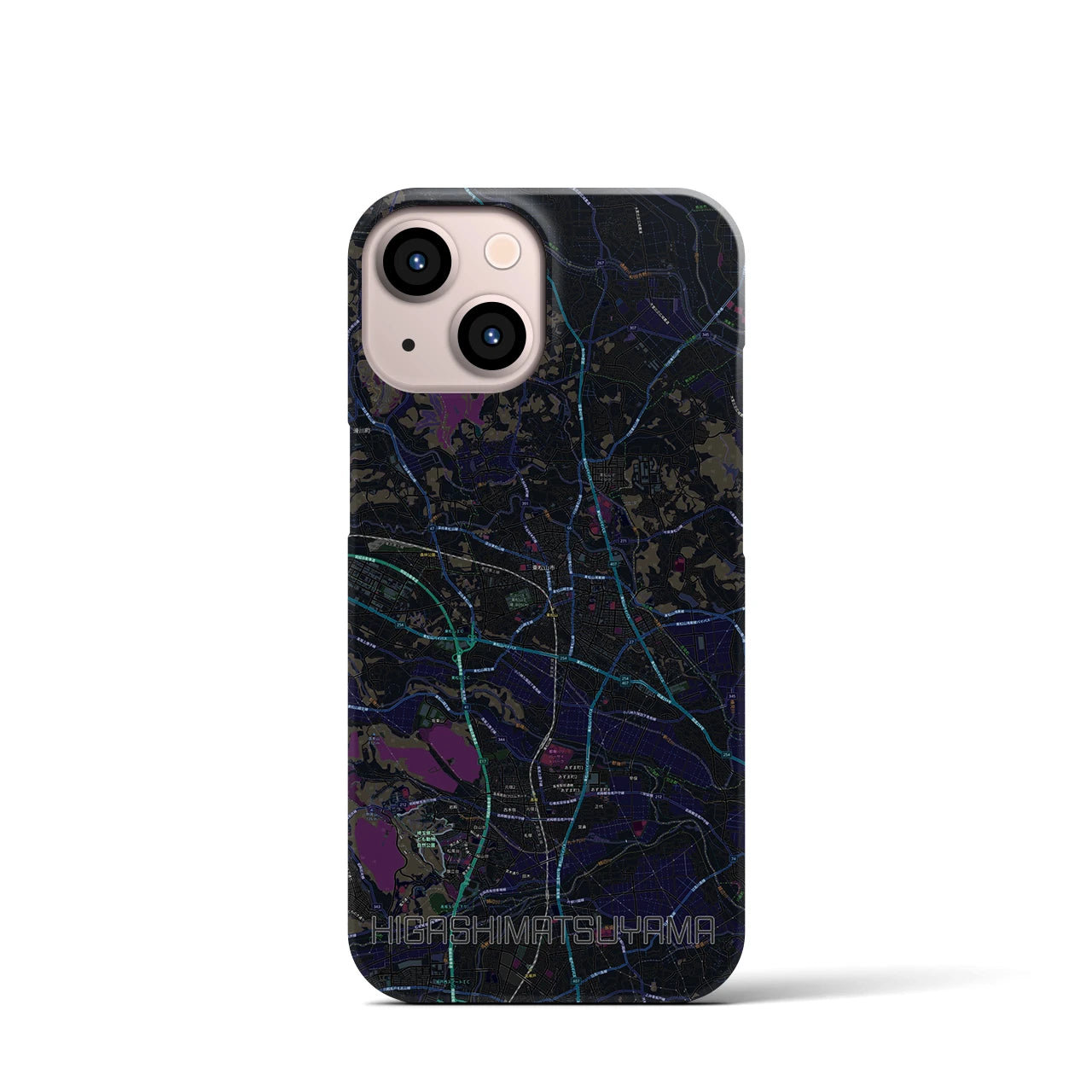 【東松山(埼玉県)】地図柄iPhoneケース(バックカバータイプ)