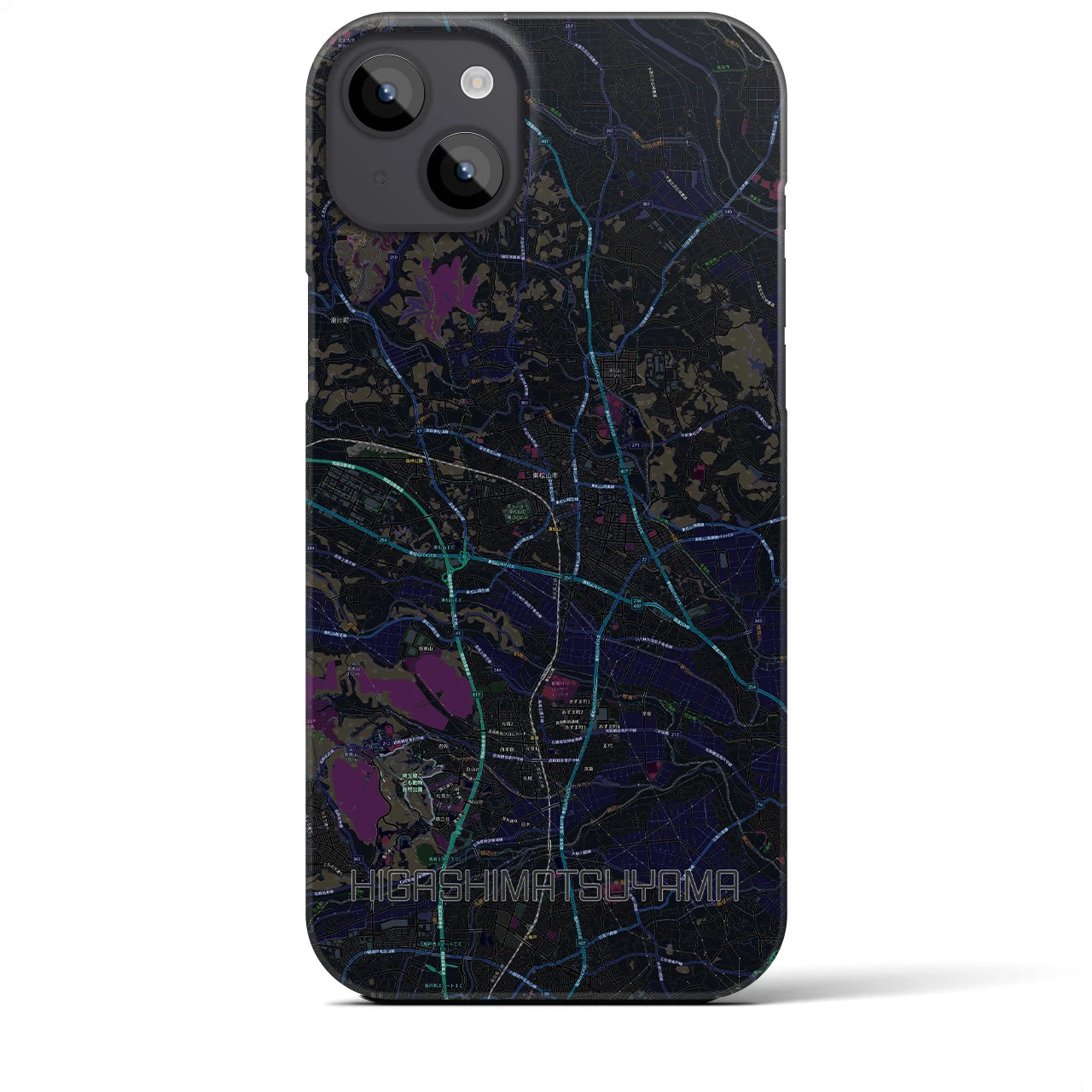 【東松山(埼玉県)】地図柄iPhoneケース(バックカバータイプ)