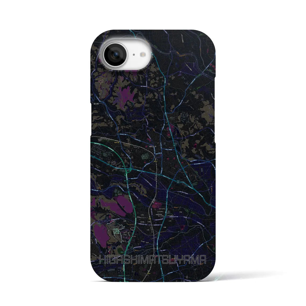 【東松山(埼玉県)】地図柄iPhoneケース(バックカバータイプ)