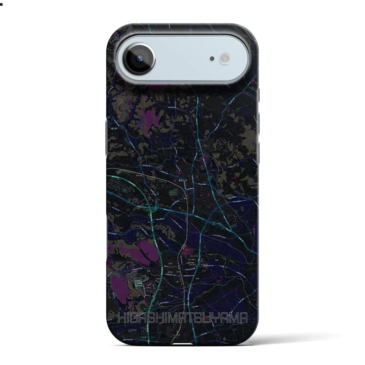 【東松山(埼玉県)】地図柄iPhoneケース(バックカバータイプ)