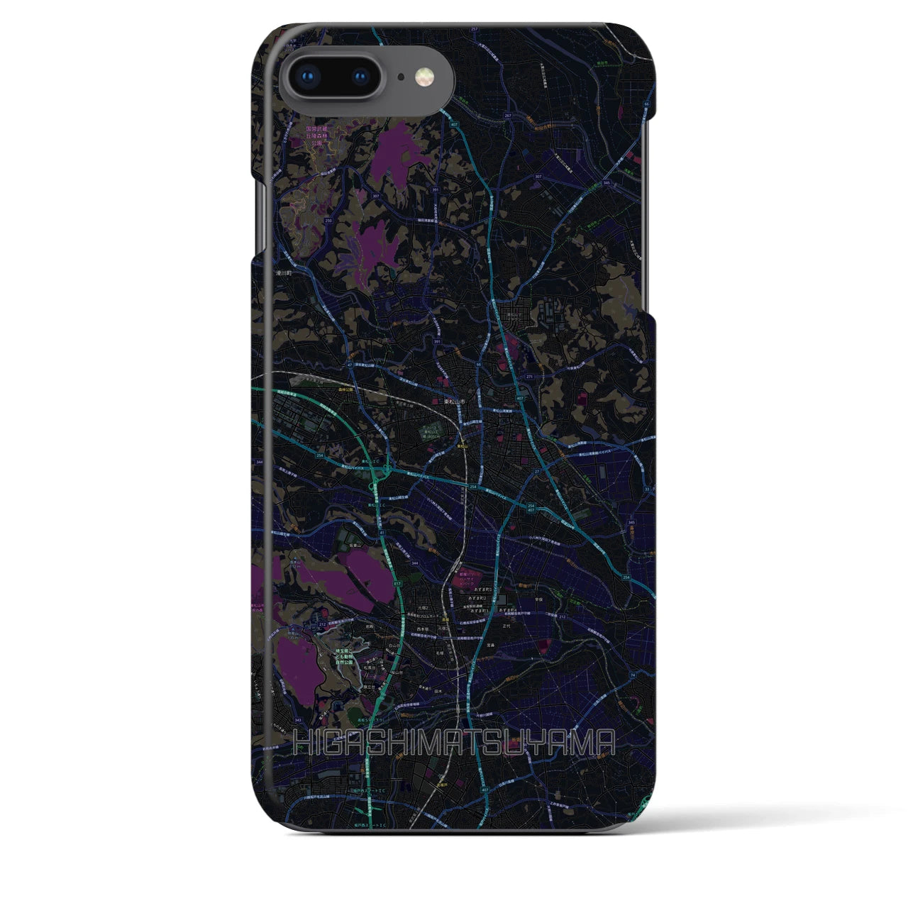 【東松山(埼玉県)】地図柄iPhoneケース(バックカバータイプ)