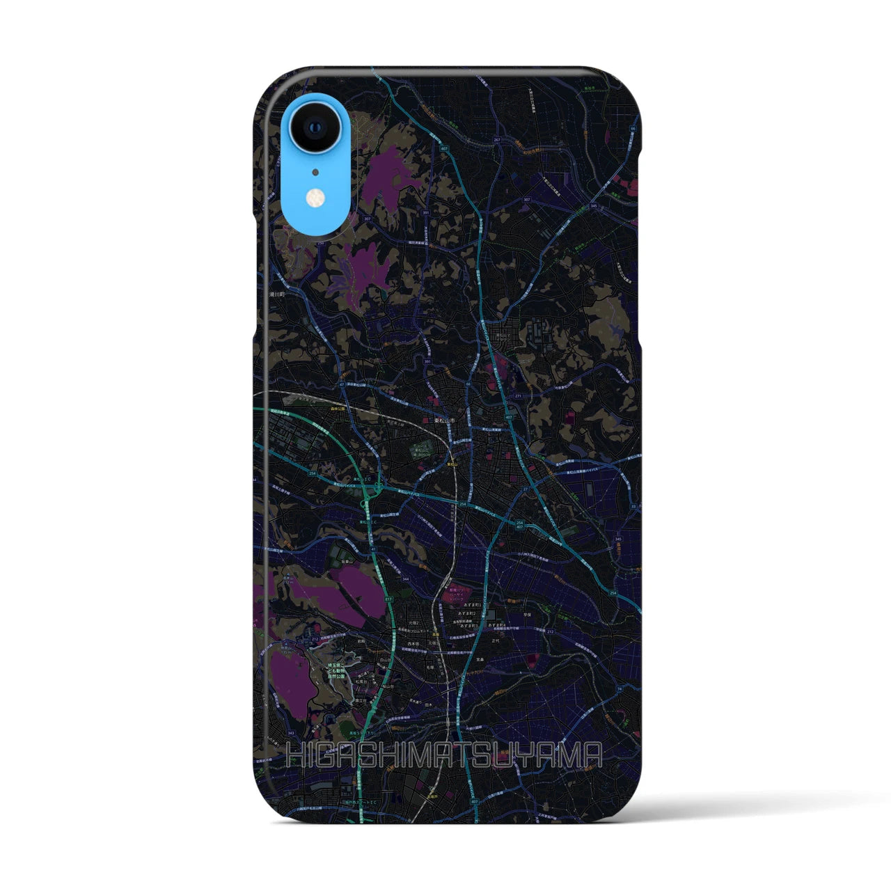 【東松山(埼玉県)】地図柄iPhoneケース(バックカバータイプ)
