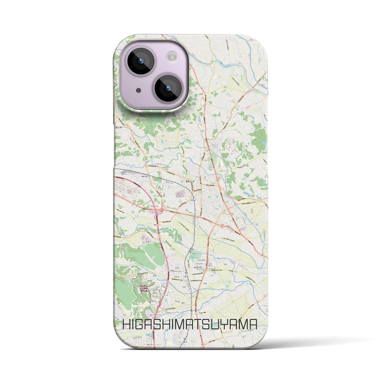 【東松山(埼玉県)】地図柄iPhoneケース(バックカバータイプ)