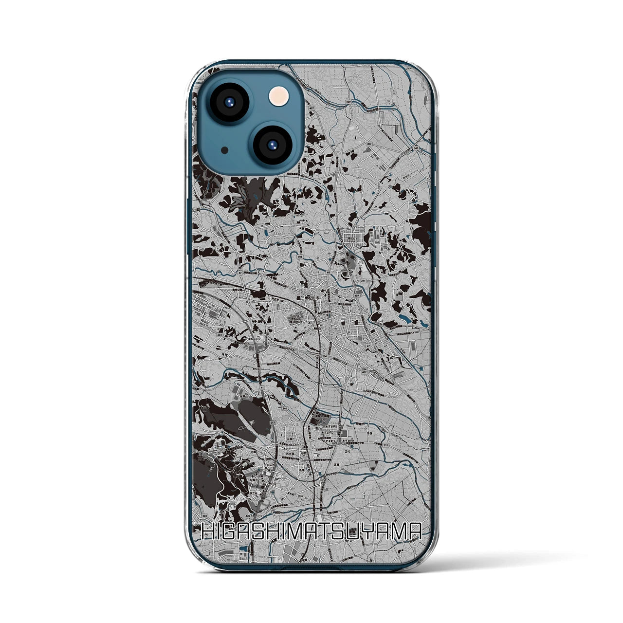 【東松山(埼玉県)】地図柄iPhoneケース(クリアタイプ)