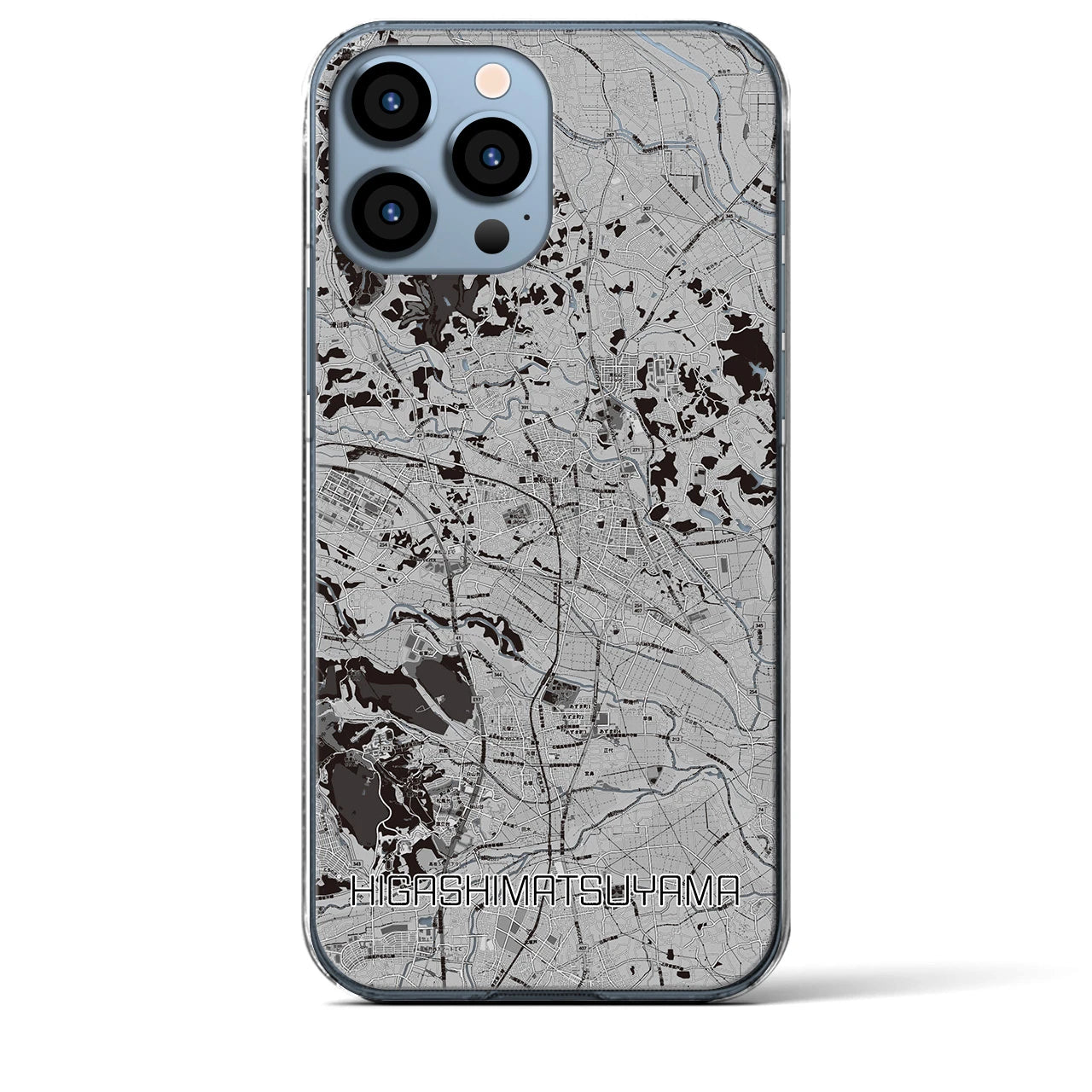 【東松山(埼玉県)】地図柄iPhoneケース(クリアタイプ)