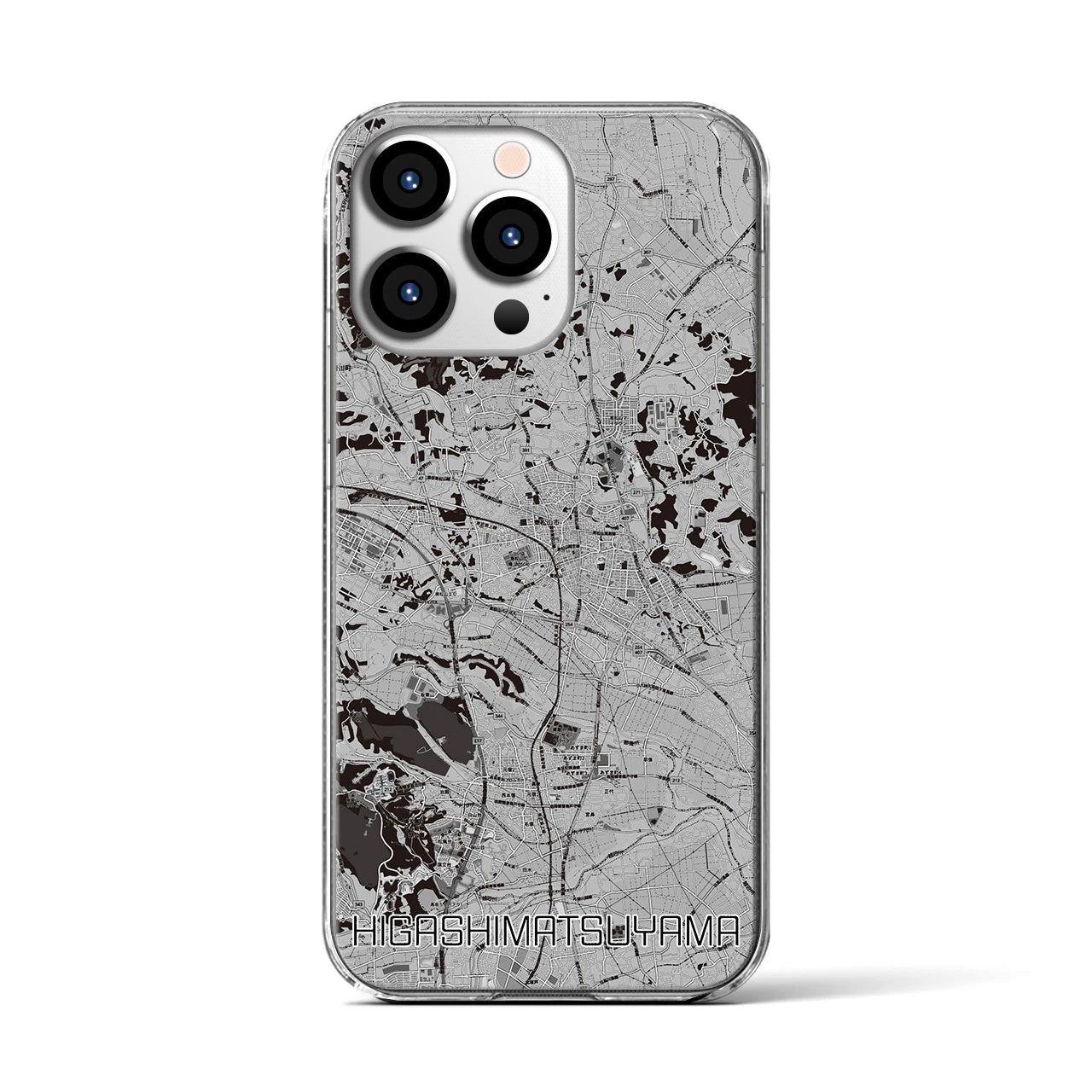 【東松山(埼玉県)】地図柄iPhoneケース(クリアタイプ)
