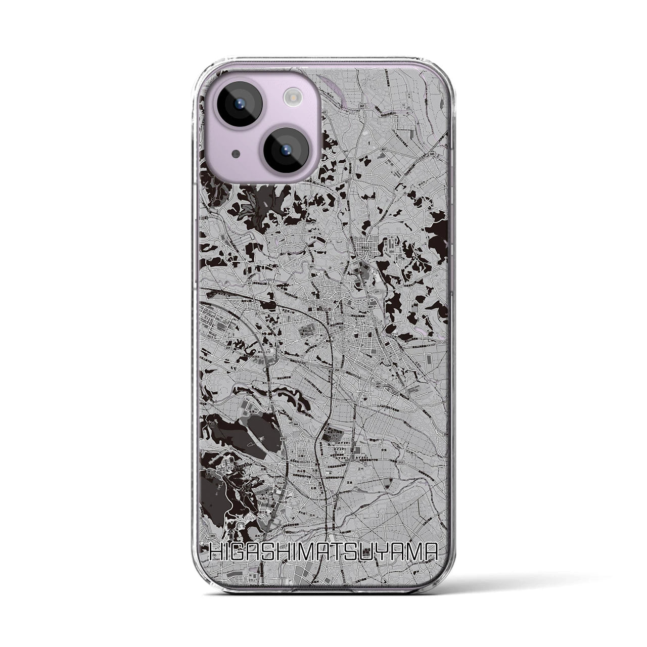 【東松山(埼玉県)】地図柄iPhoneケース(クリアタイプ)