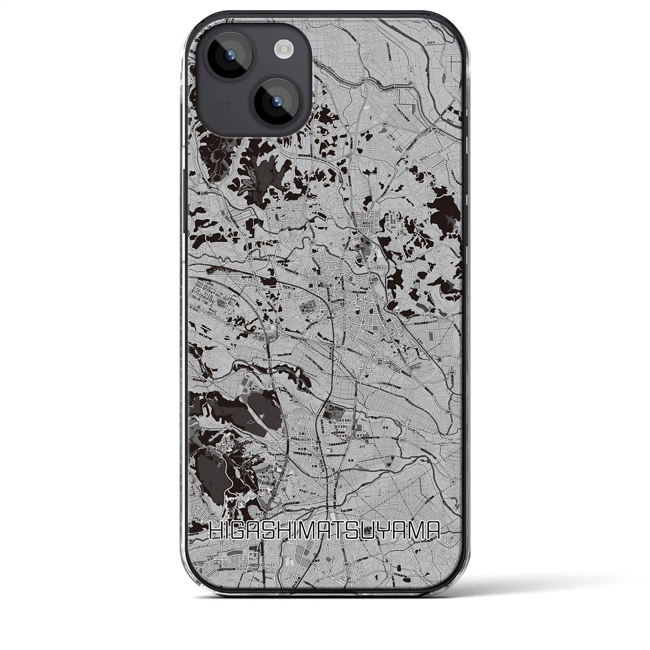 【東松山(埼玉県)】地図柄iPhoneケース(クリアタイプ)