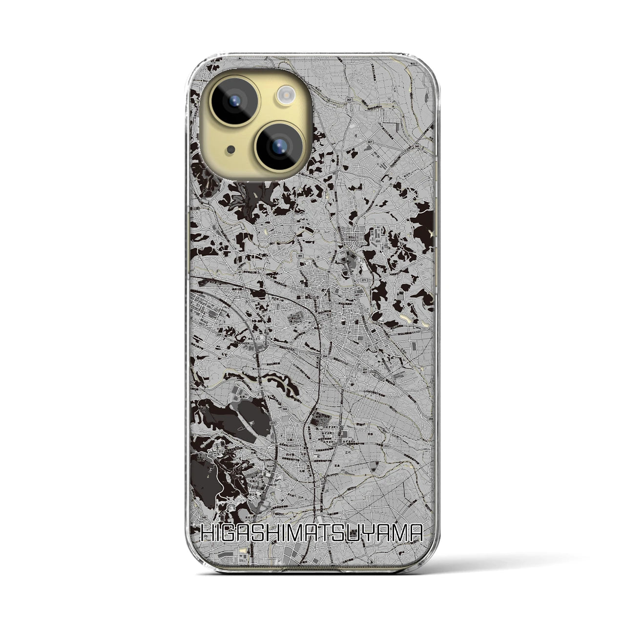 【東松山(埼玉県)】地図柄iPhoneケース(クリアタイプ)