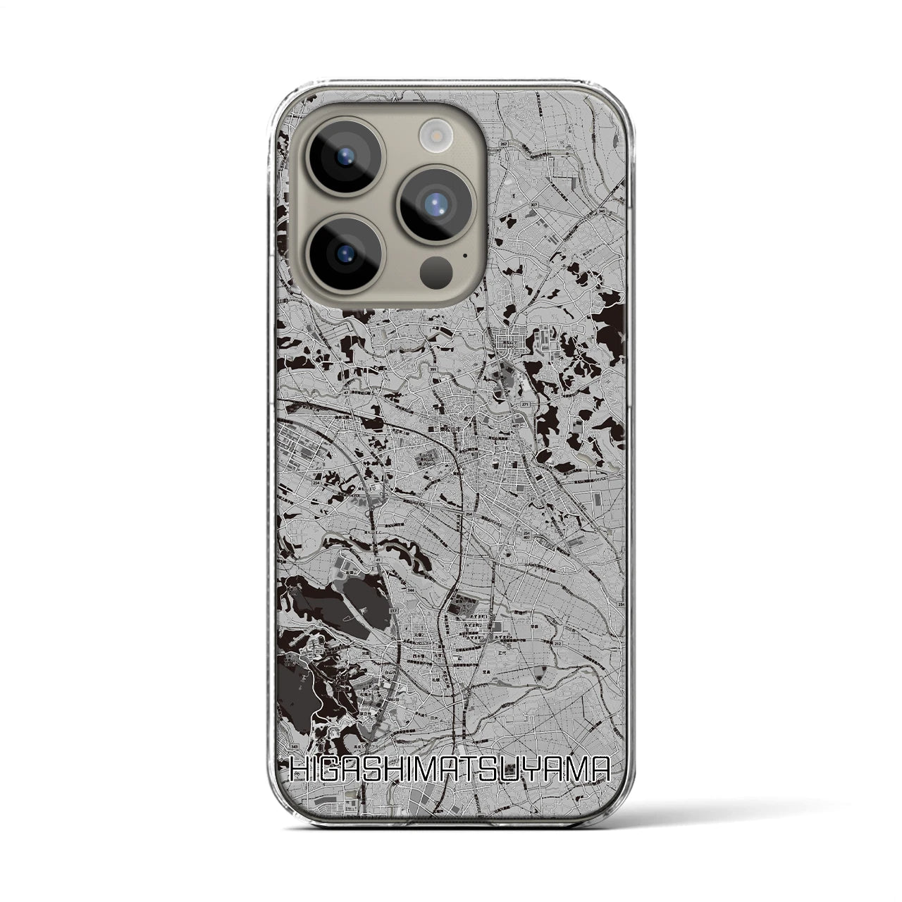 【東松山(埼玉県)】地図柄iPhoneケース(クリアタイプ)