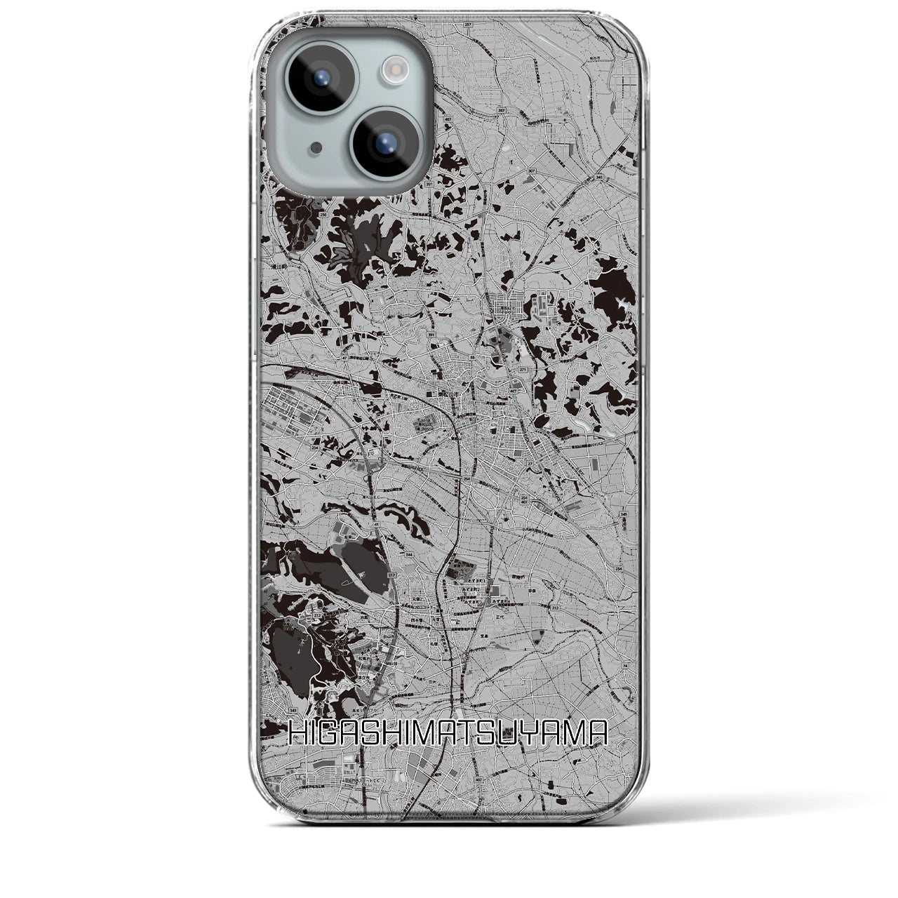 【東松山(埼玉県)】地図柄iPhoneケース(クリアタイプ)