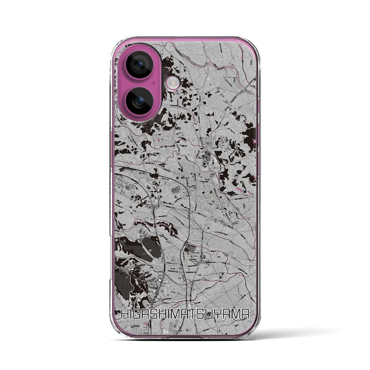 【東松山(埼玉県)】地図柄iPhoneケース(クリアタイプ)