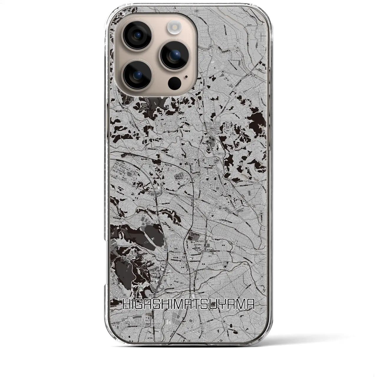 【東松山(埼玉県)】地図柄iPhoneケース(クリアタイプ)