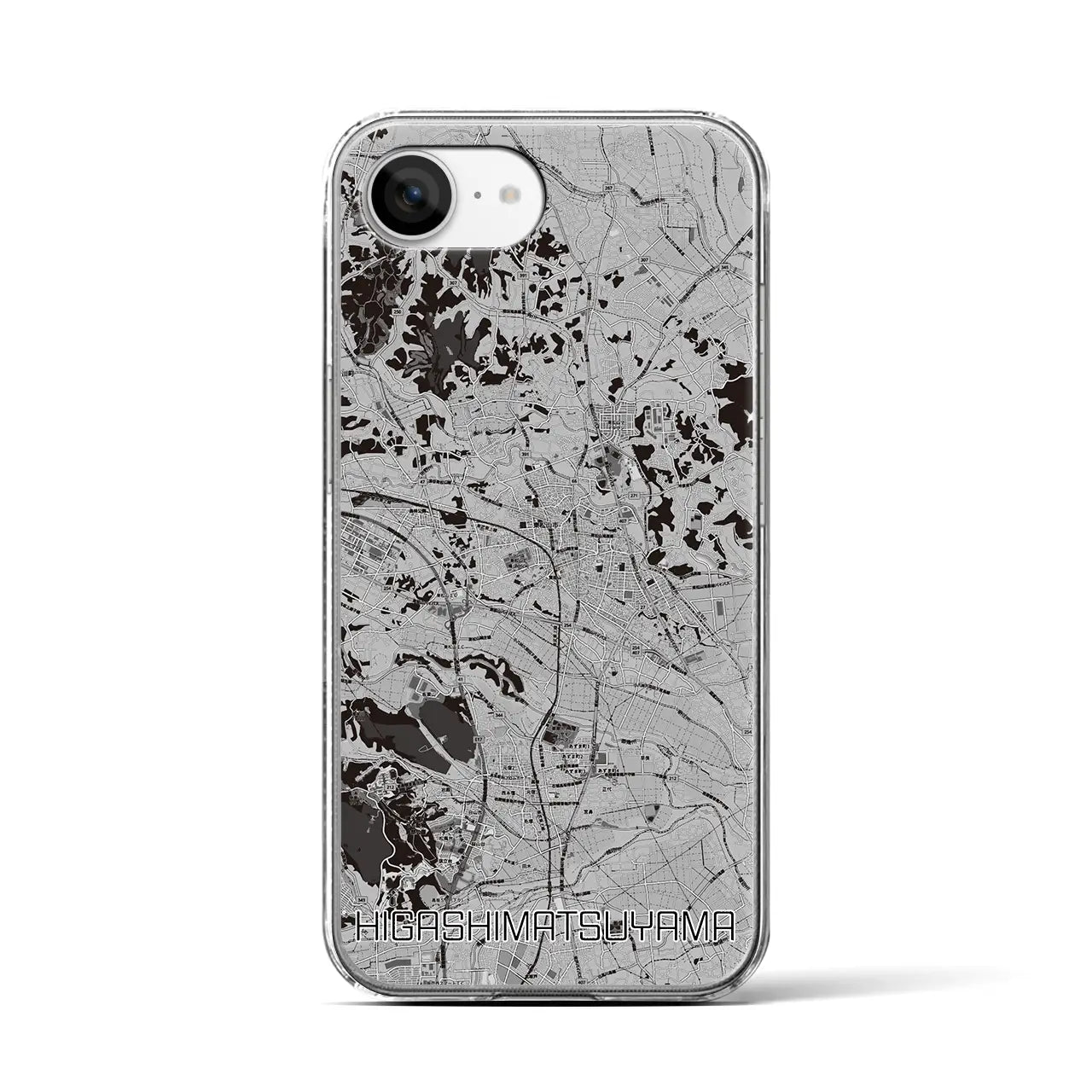 【東松山(埼玉県)】地図柄iPhoneケース(クリアタイプ)