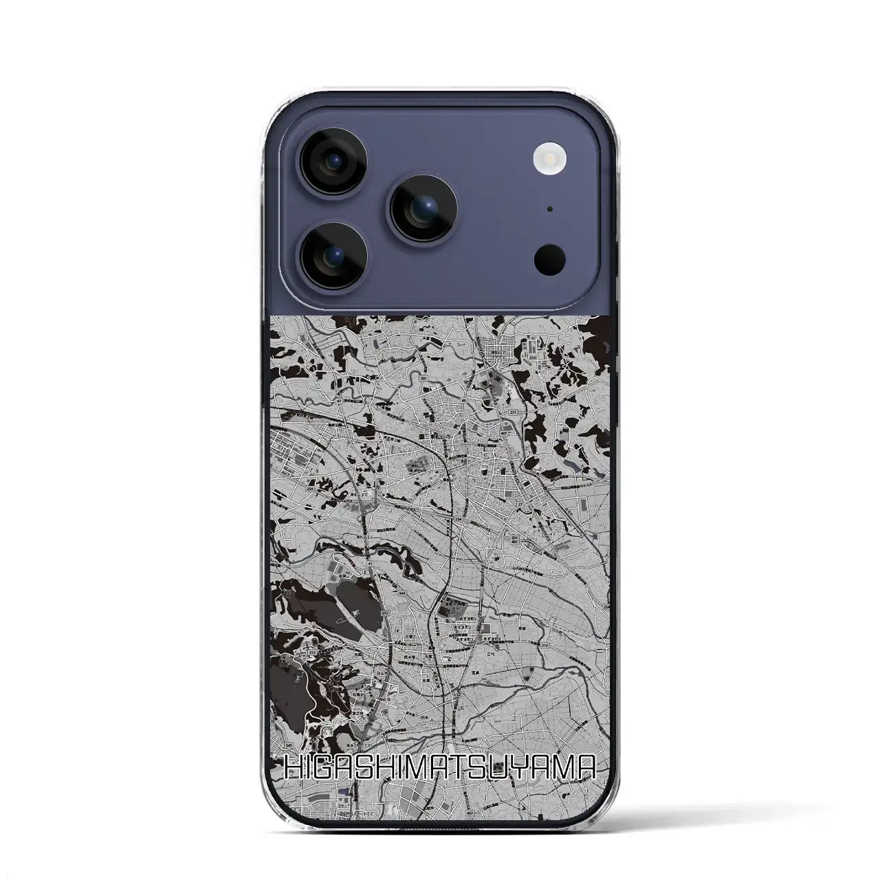 【東松山(埼玉県)】地図柄iPhoneケース(クリアタイプ)