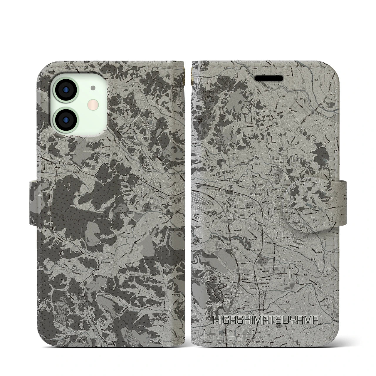 【東松山(埼玉県)】地図柄iPhoneケース(手帳タイプ)