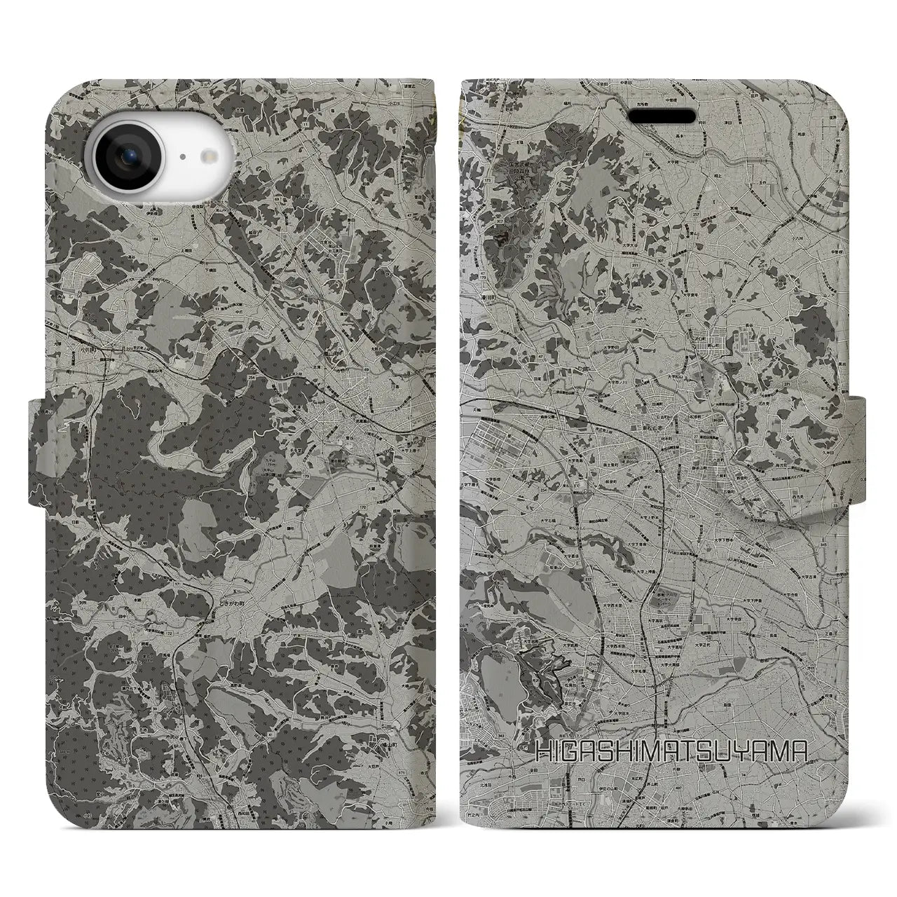 【東松山(埼玉県)】地図柄iPhoneケース(手帳タイプ)