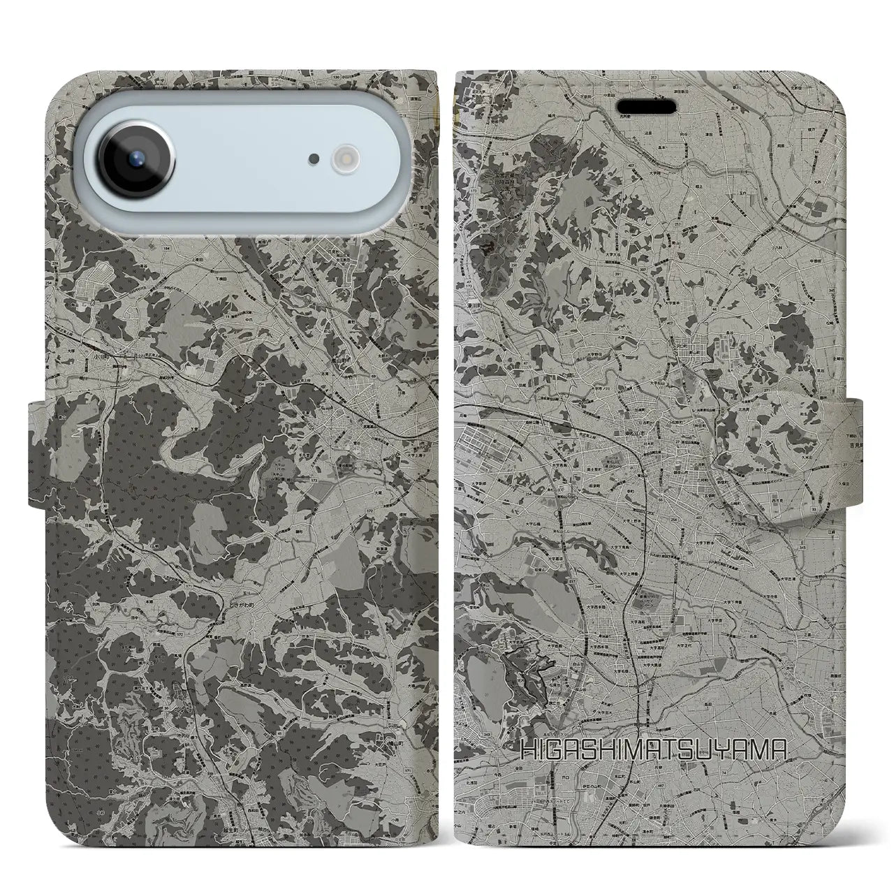 【東松山(埼玉県)】地図柄iPhoneケース(手帳タイプ)