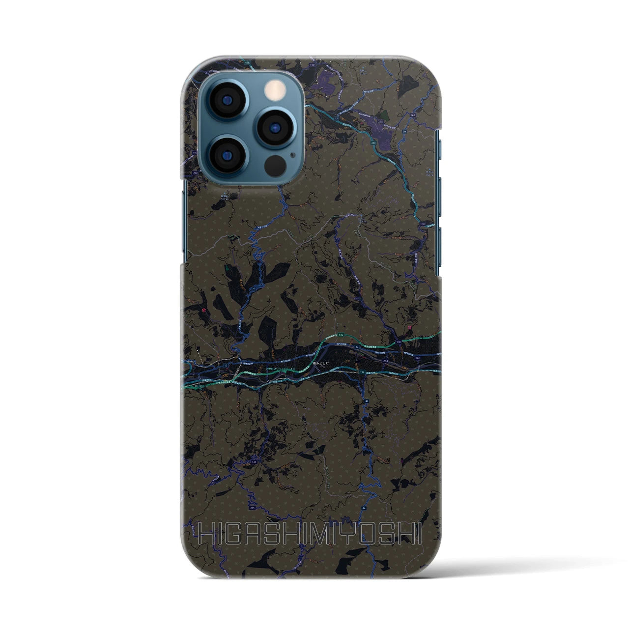 【東みよし(徳島県)】地図柄iPhoneケース(バックカバータイプ)