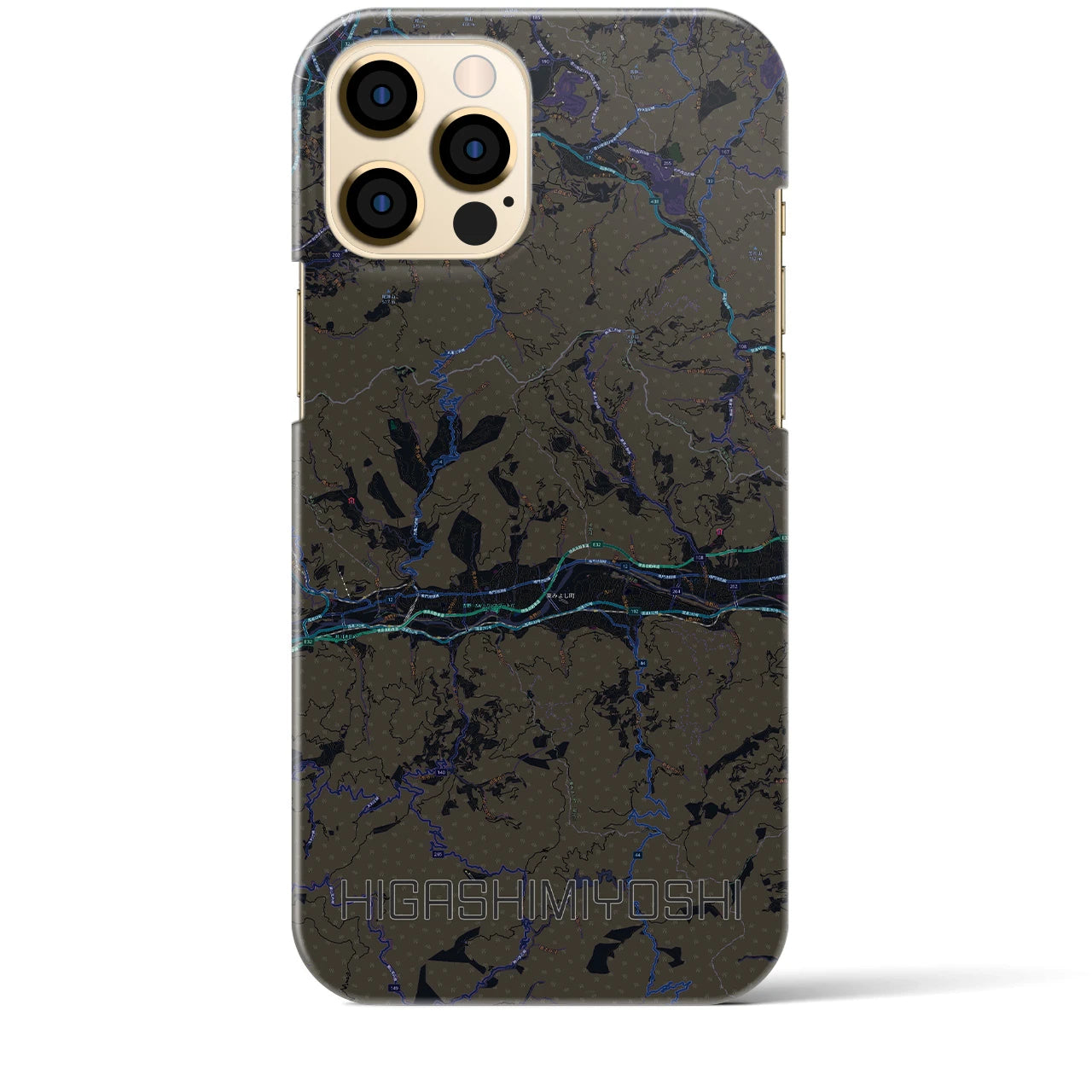 【東みよし(徳島県)】地図柄iPhoneケース(バックカバータイプ)