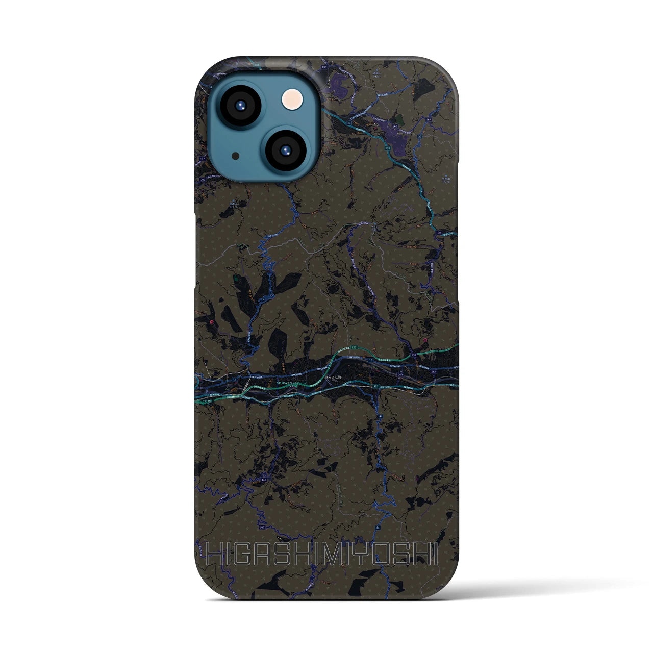 【東みよし(徳島県)】地図柄iPhoneケース(バックカバータイプ)