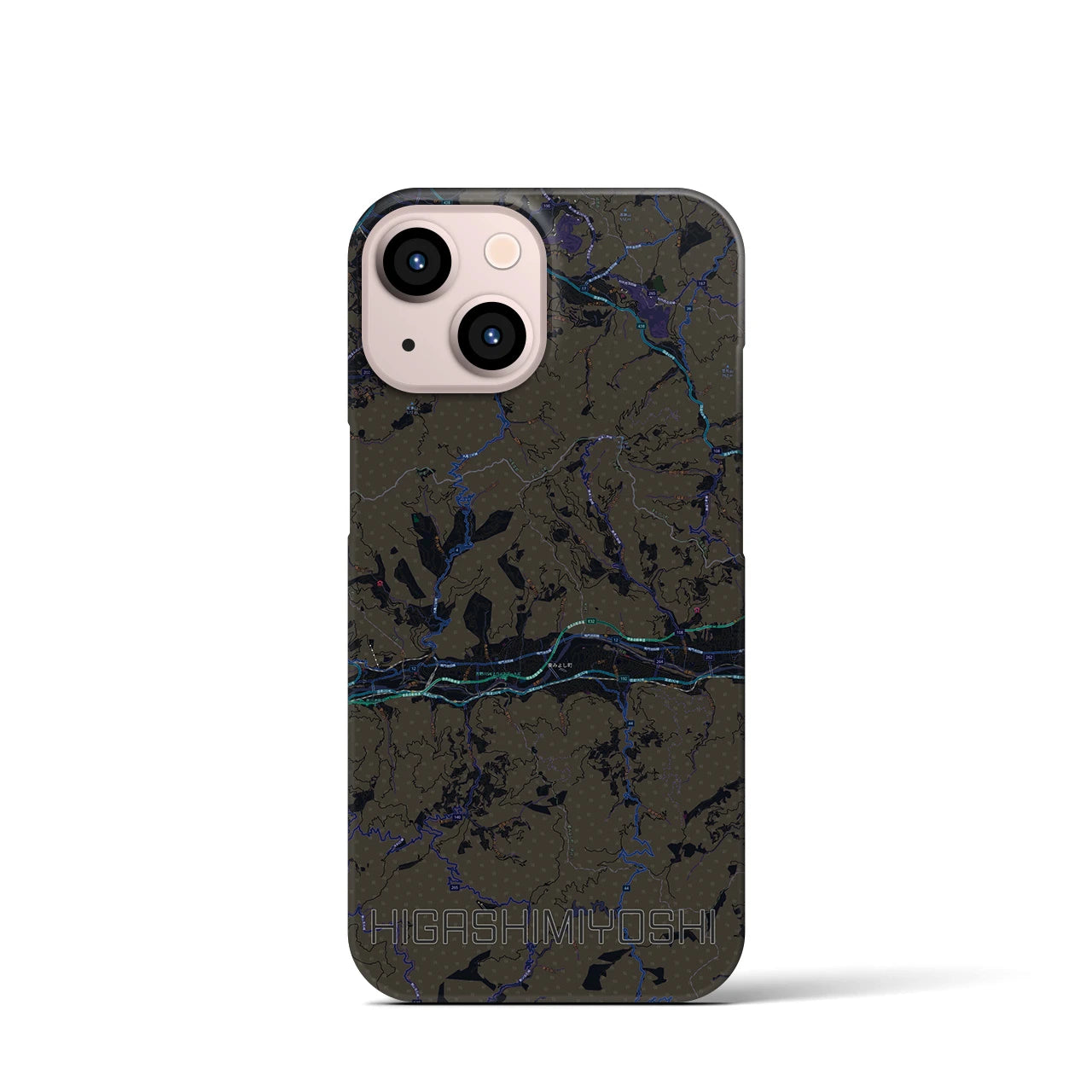 【東みよし(徳島県)】地図柄iPhoneケース(バックカバータイプ)