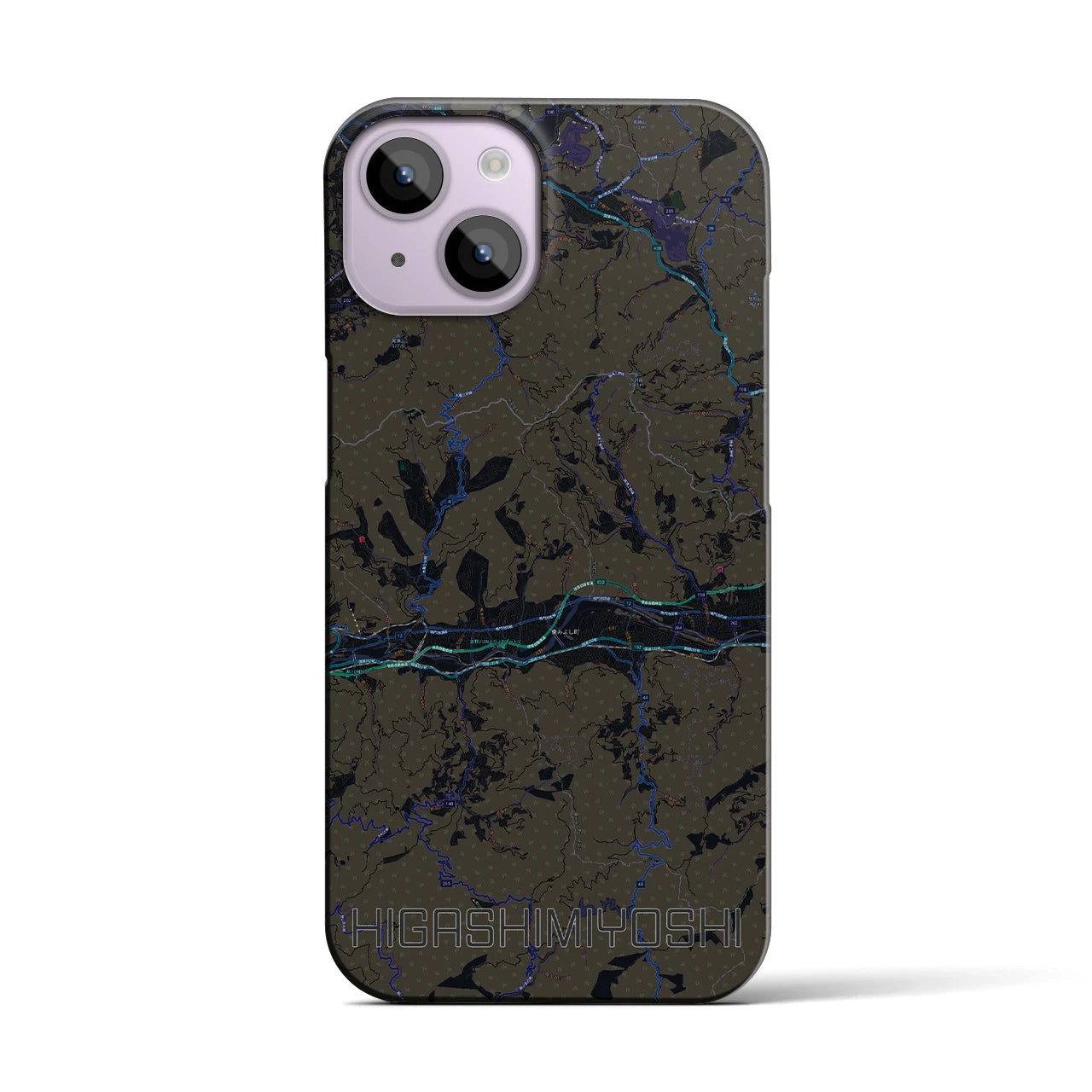 【東みよし(徳島県)】地図柄iPhoneケース(バックカバータイプ)