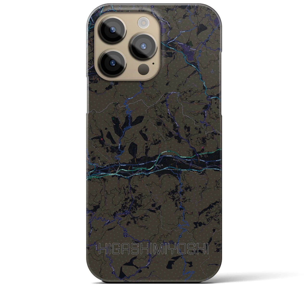 【東みよし(徳島県)】地図柄iPhoneケース(バックカバータイプ)