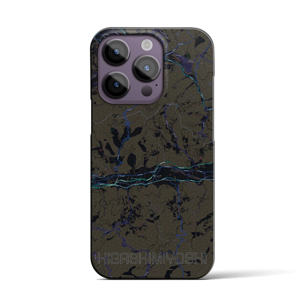 【東みよし(徳島県)】地図柄iPhoneケース(バックカバータイプ)