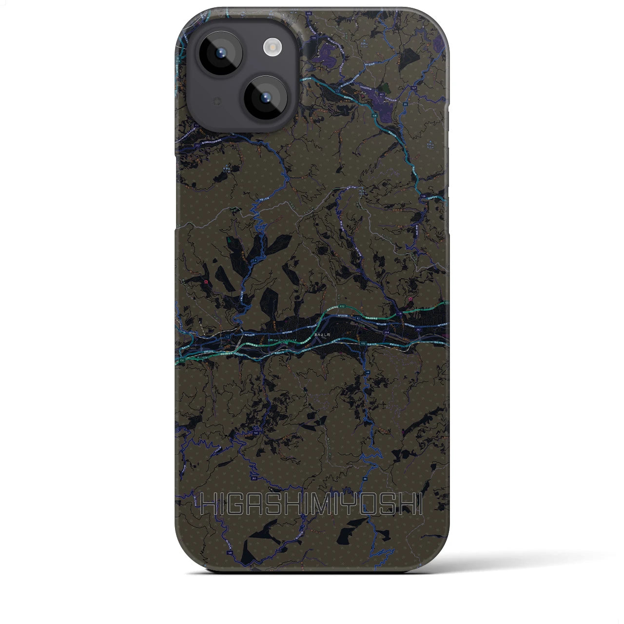 【東みよし(徳島県)】地図柄iPhoneケース(バックカバータイプ)