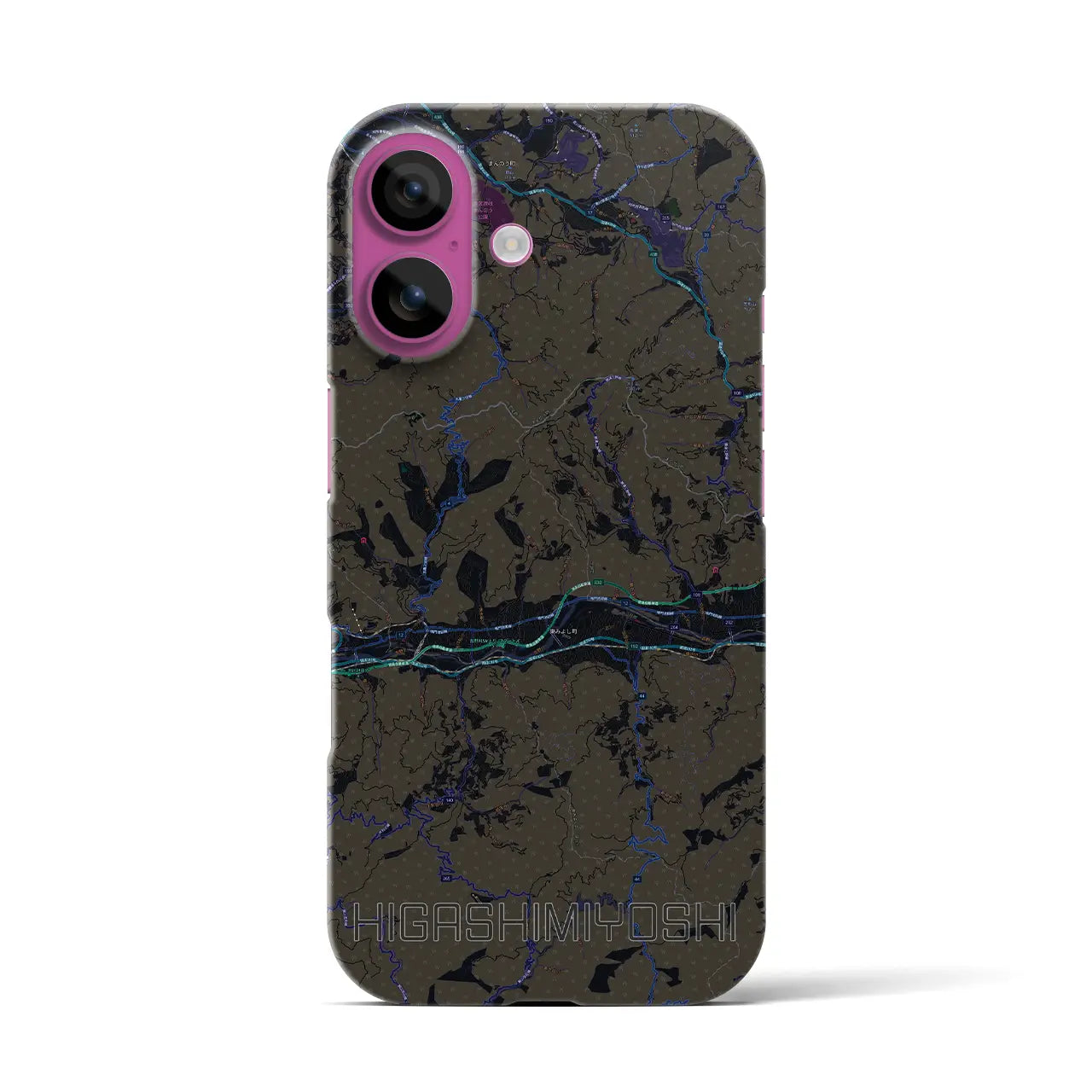 【東みよし(徳島県)】地図柄iPhoneケース(バックカバータイプ)