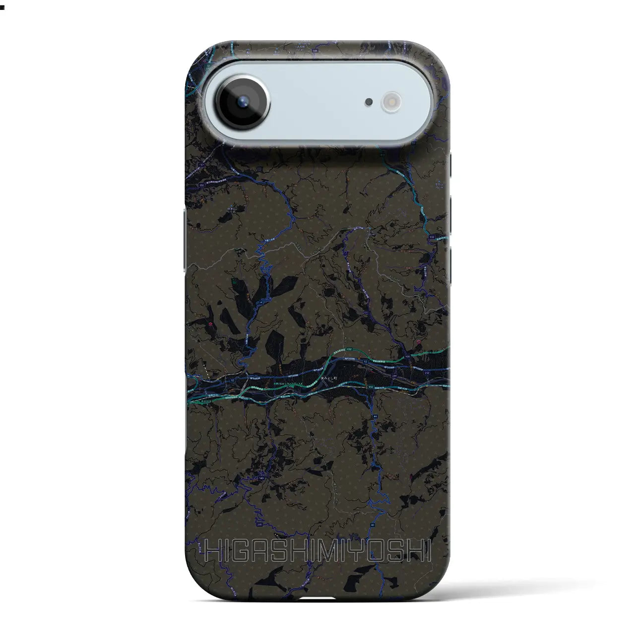 【東みよし(徳島県)】地図柄iPhoneケース(バックカバータイプ)