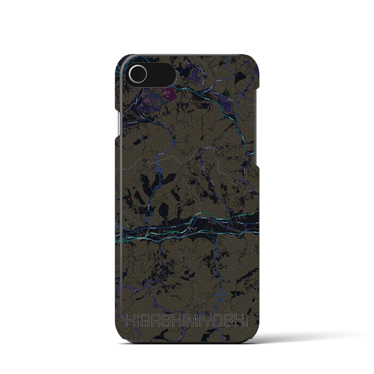 【東みよし(徳島県)】地図柄iPhoneケース(バックカバータイプ)