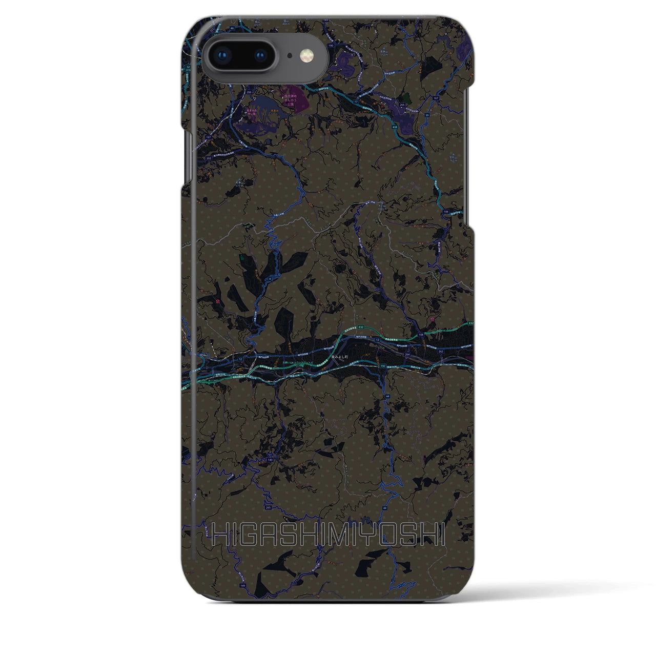 【東みよし(徳島県)】地図柄iPhoneケース(バックカバータイプ)