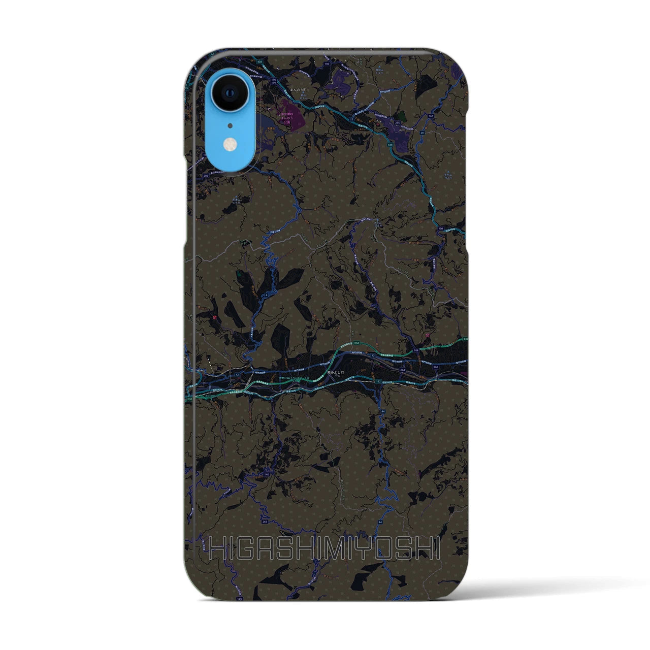 【東みよし(徳島県)】地図柄iPhoneケース(バックカバータイプ)