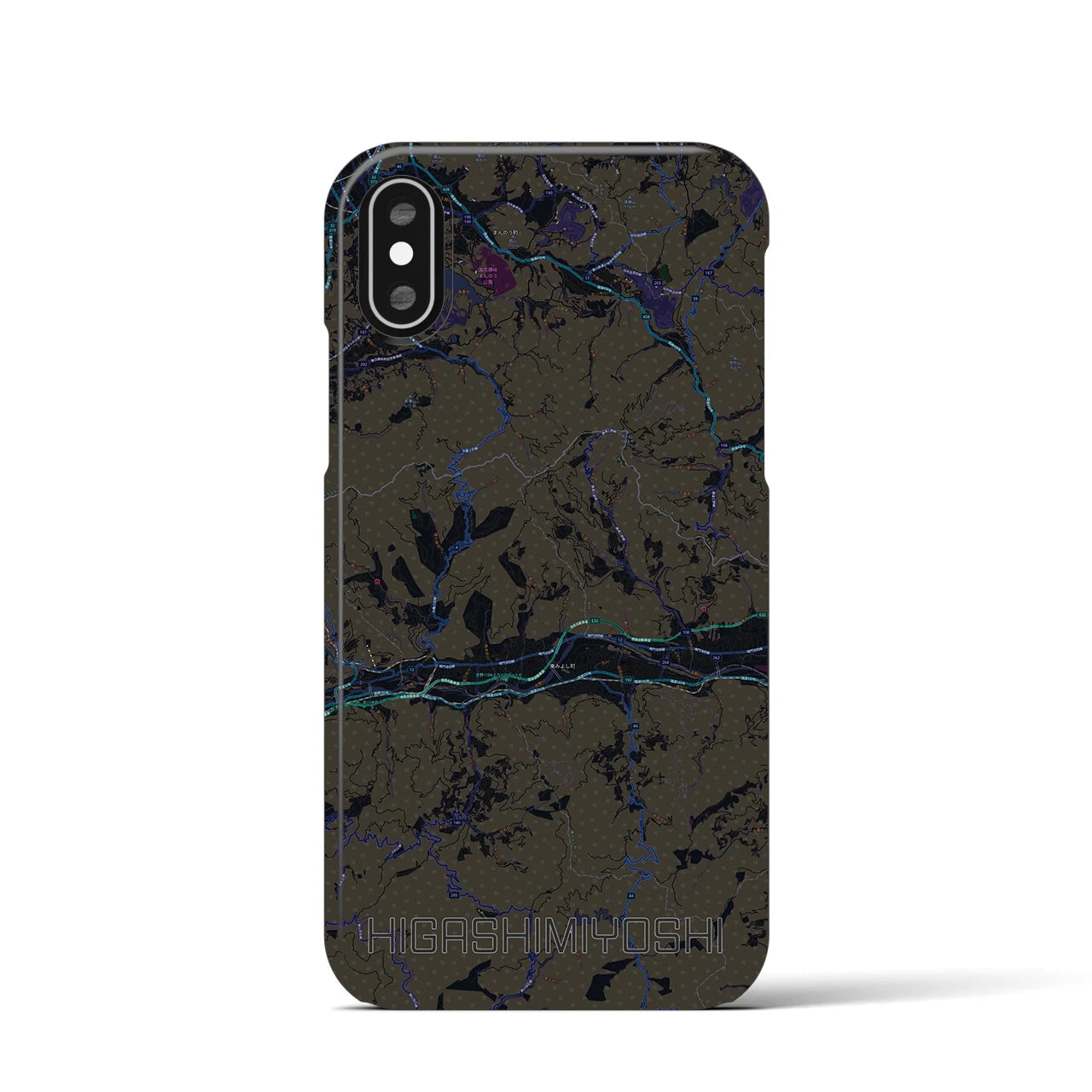 【東みよし(徳島県)】地図柄iPhoneケース(バックカバータイプ)