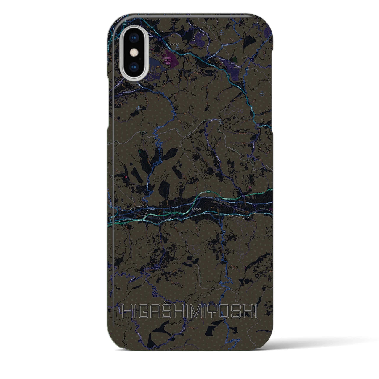 【東みよし(徳島県)】地図柄iPhoneケース(バックカバータイプ)