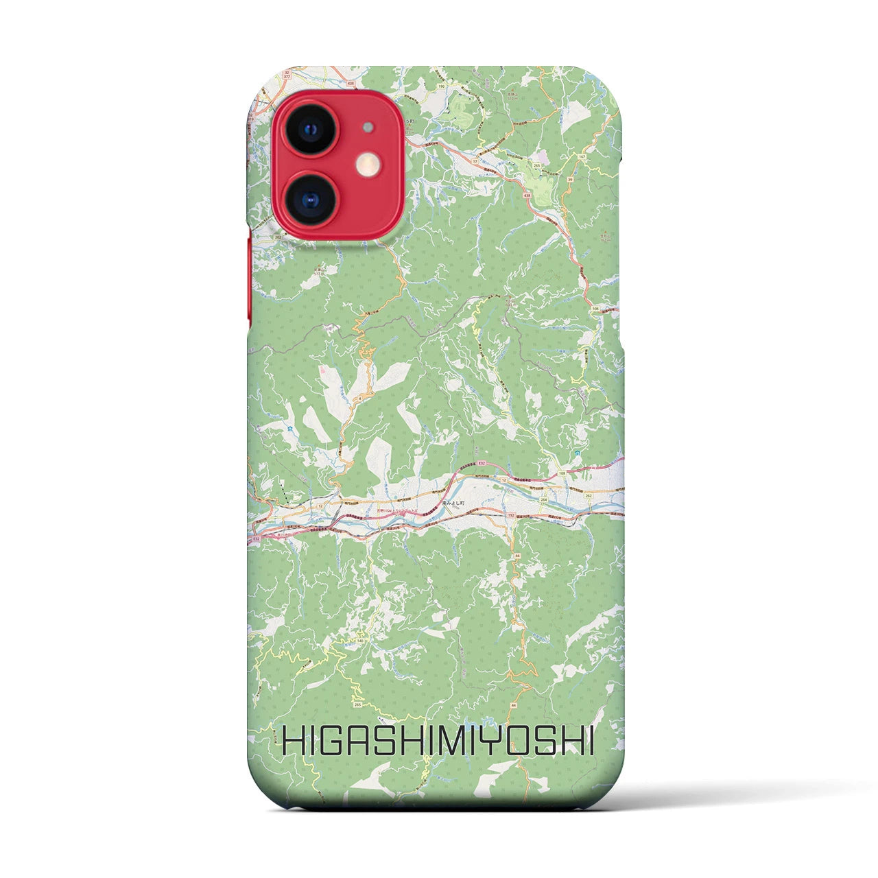 【東みよし(徳島県)】地図柄iPhoneケース(バックカバータイプ)